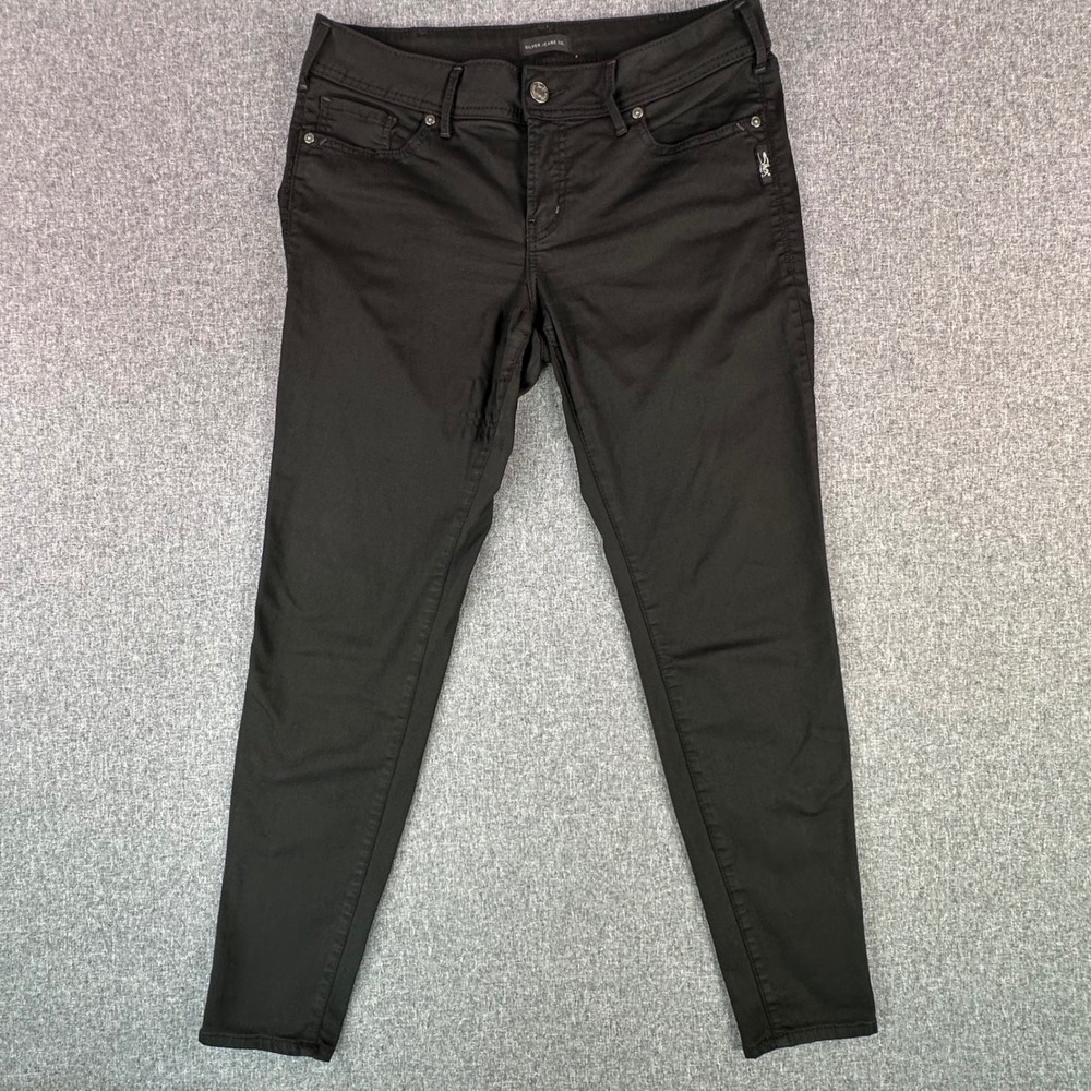 Silver Jeans Co. Pants Womens 33 Suki Super Skinny Black Stretch L93023BFB525